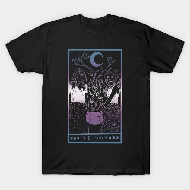 Midnight Margarita Moon - tarot card trans pride pastel T-Shirt by TheDoodlemancer